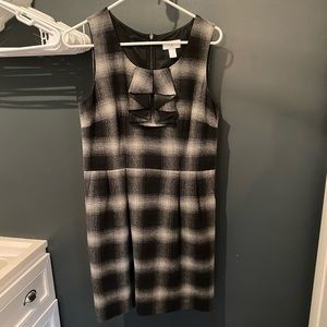Black Plaid Dress with pockets